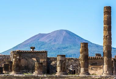 Mount Vesuvius as seen from Pompeii