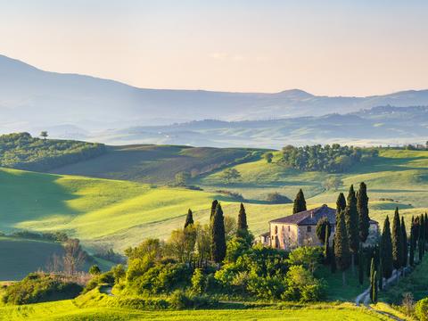 Rolling hills in Tuscany, Italy