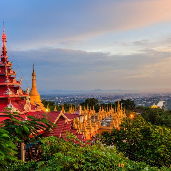 The view from Mandalay Hill in Myanmar