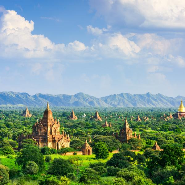 Temples in Bagan in Myanmar