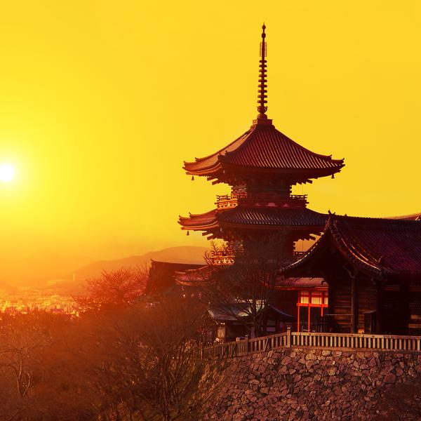 Kiyomizu-dera temple in Kyoto in Japan