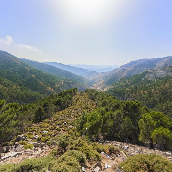 A mountainous scene on the Costa del Sol