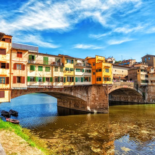 The Ponte Vecchio bridge in Florence in Italy