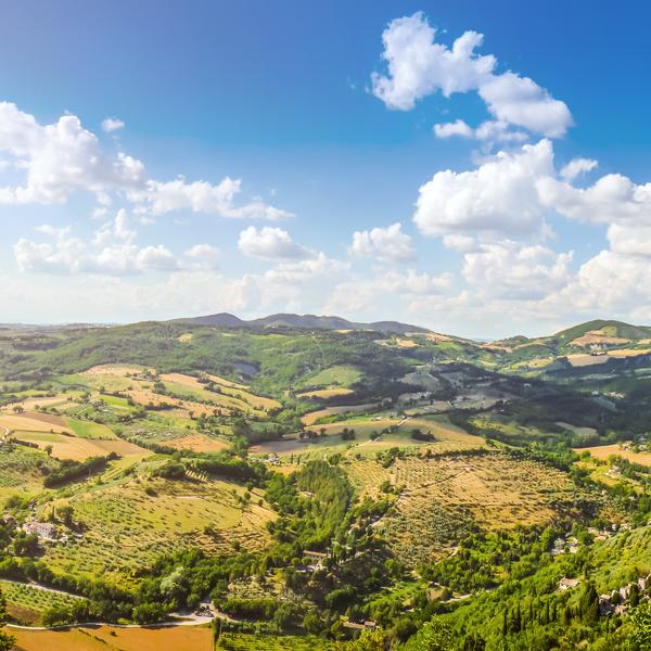 A landscape in Tuscany in Italy