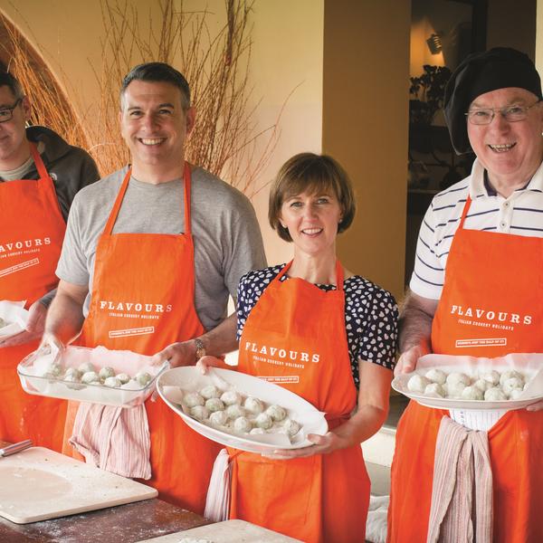 Amateur chefs enjoying a Flavours Holidays trip to Italy
