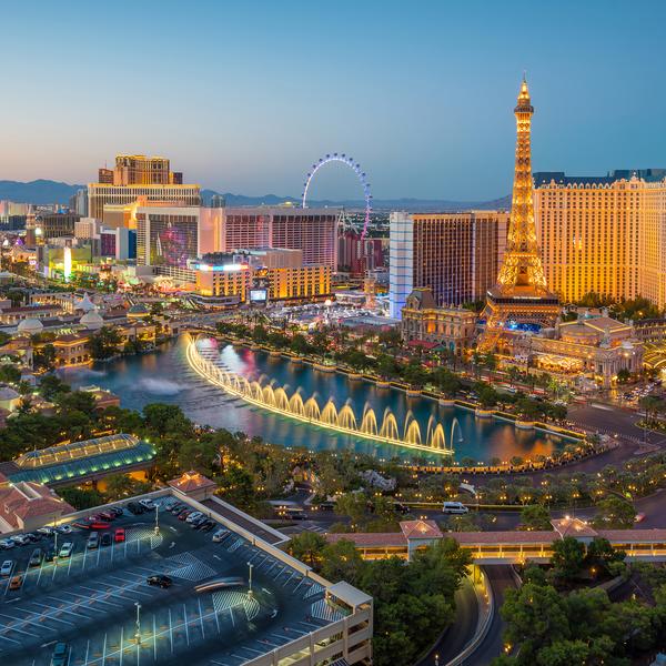 The Las Vegas strip at night