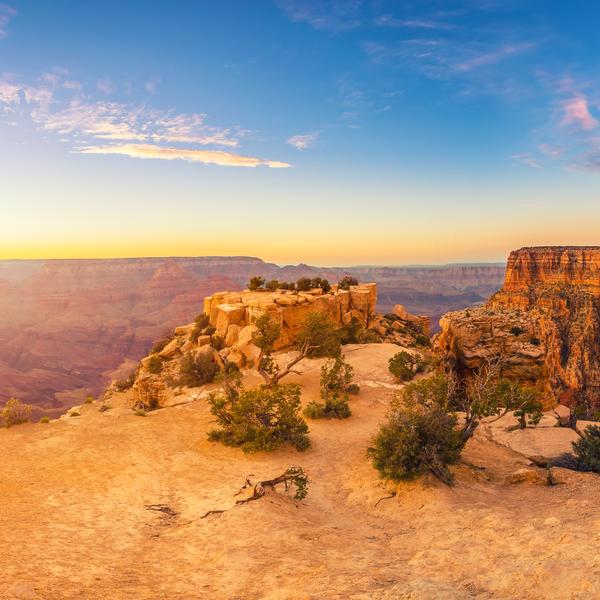 A panorama of the Grand Canyon