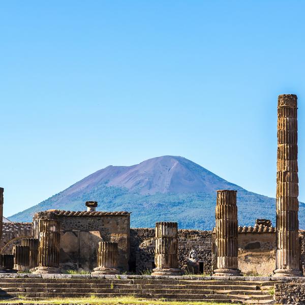 Pompeii city destroyed in 79BC by the eruption of Mount Vesuvius
